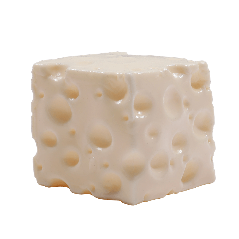 Jumbo Cheese Cube Squishy Squeeze Toy, Realistic Hole Cheese Block Stress Relief Fidget Toy