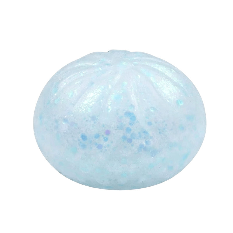Kawaii Sparkle Bao Squishy Toy, Realistic Transparent Steamed Bun Squeeze Fidget Toy for Prank & Decor