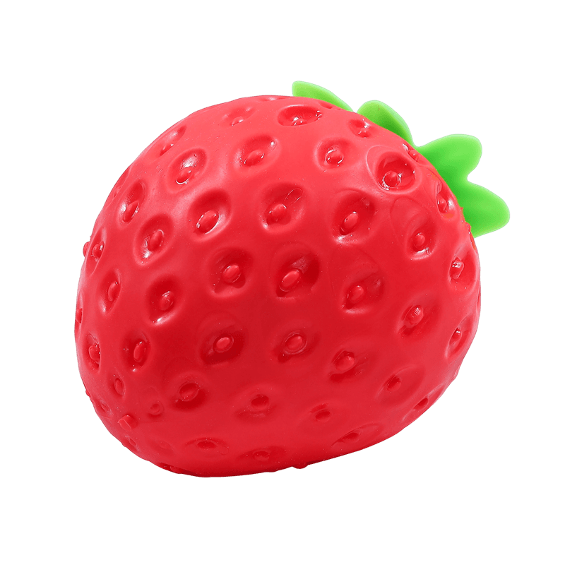 Realistic Strawberry Squishy Squeeze Toy, Fake Fruit Stress Relief Fidget Toy
