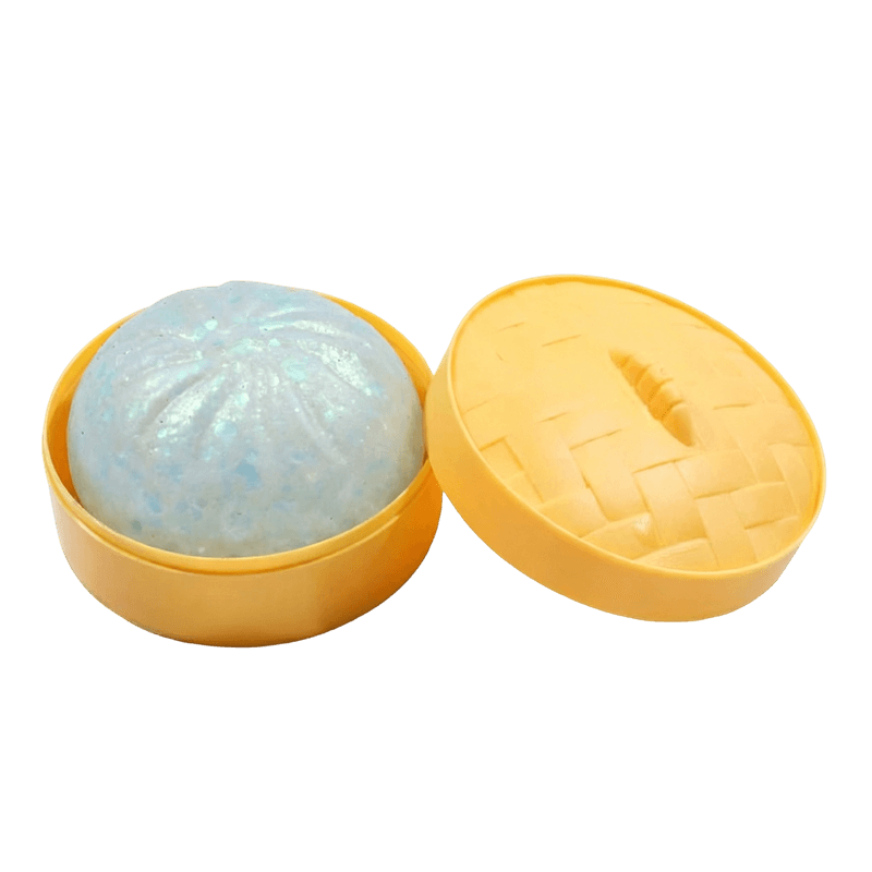 Kawaii Sparkle Bao Squishy Toy, Realistic Transparent Steamed Bun Squeeze Fidget Toy for Prank & Decor