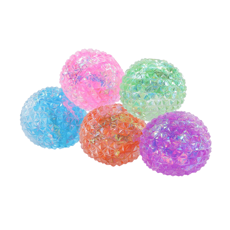 Sparkle Bead Squeeze Ball, Faceted Crystal Stress Toy, Slow Rise Desk Fidget