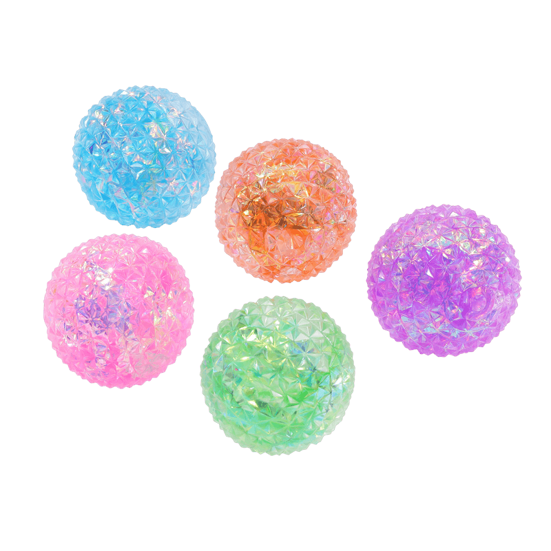 Sparkle Bead Squeeze Ball, Faceted Crystal Stress Toy, Slow Rise Desk Fidget