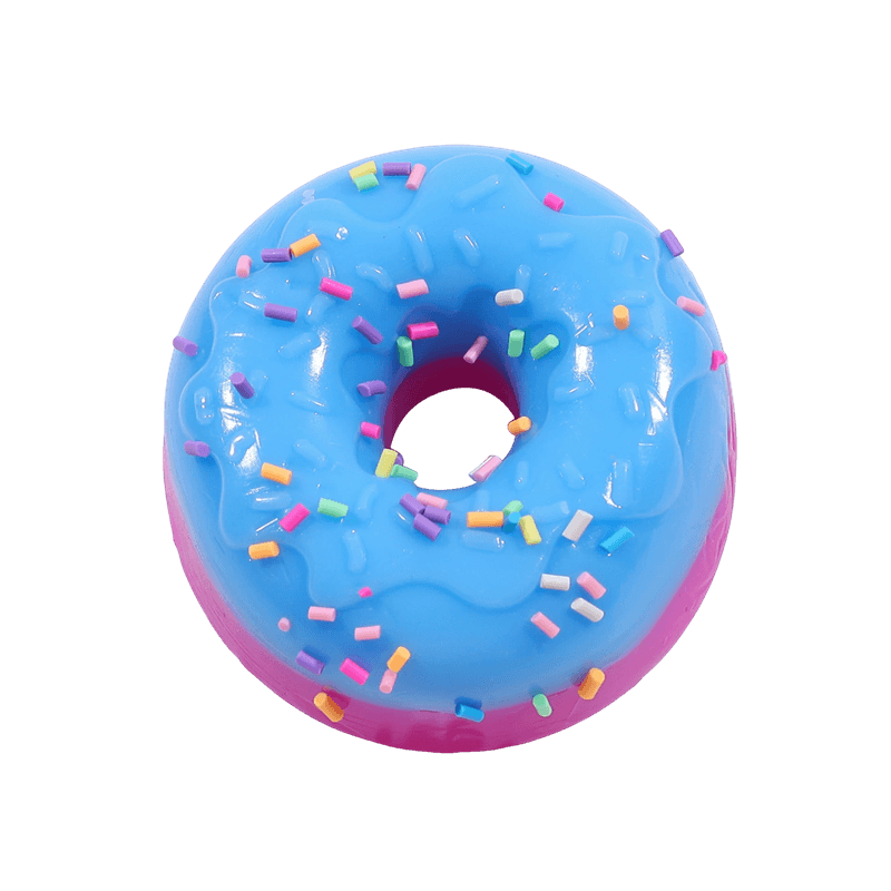 Blue Frosted Donut Squishy, Sprinkle Topped Squeeze Toy, Jumbo Slow Rise Fidget
