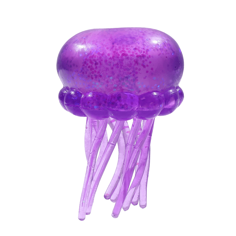Jellyfish Squishy Toy, Slow Rising Squeezy Stress Reliever, Translucent Dome Sensory Fidget