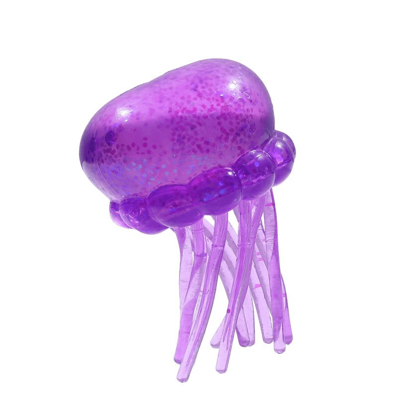 Jellyfish Squishy Toy, Slow Rising Squeezy Stress Reliever, Translucent Dome Sensory Fidget