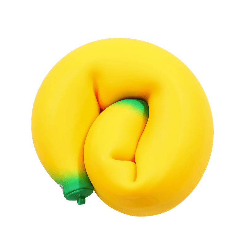 Banana Squishy Toy, Slow Rising Squeezy Stress Reliever, Bendable Fruit Sensory Fidget