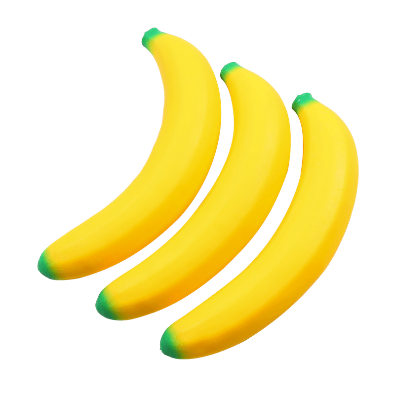 Banana Squishy Toy, Slow Rising Squeezy Stress Reliever, Bendable Fruit Sensory Fidget