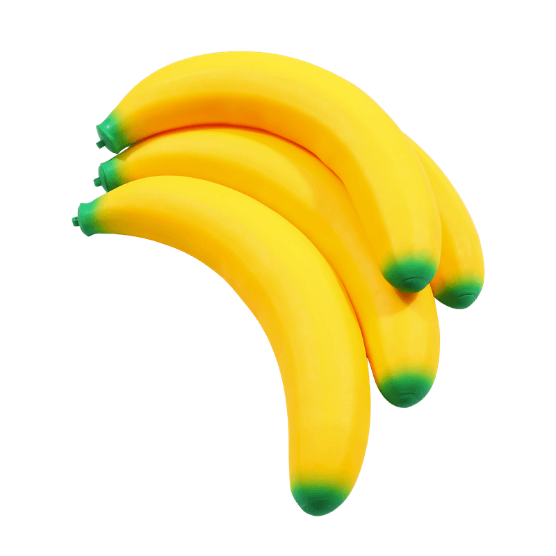 Banana Squishy Toy, Slow Rising Squeezy Stress Reliever, Bendable Fruit Sensory Fidget