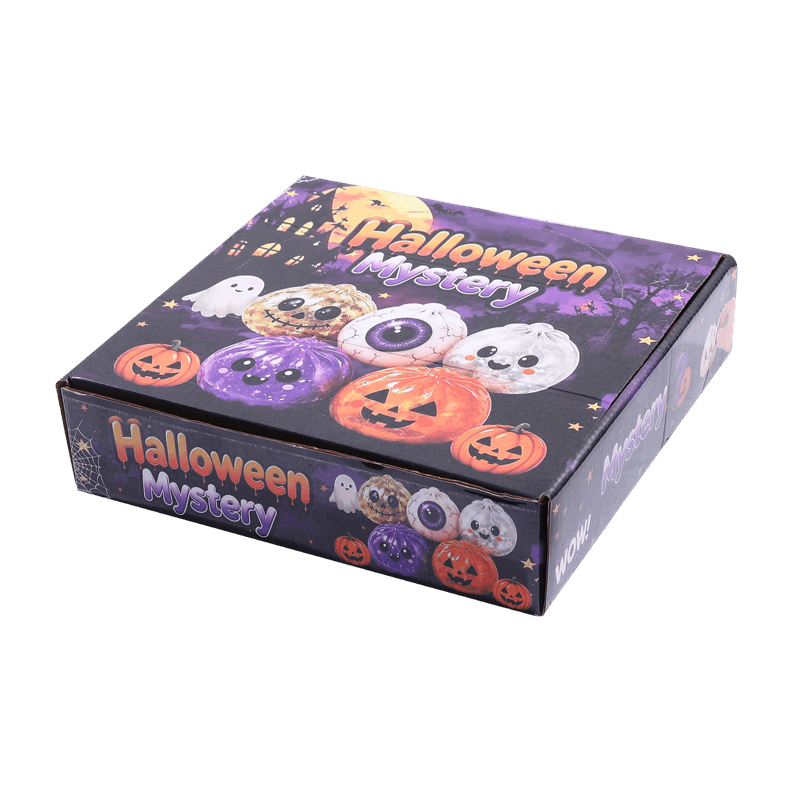 Halloween Squishy Toy Set, Slow Rising Squeezy Stress Reliever, Eyeball Pumpkin Skull Sensory Fidget