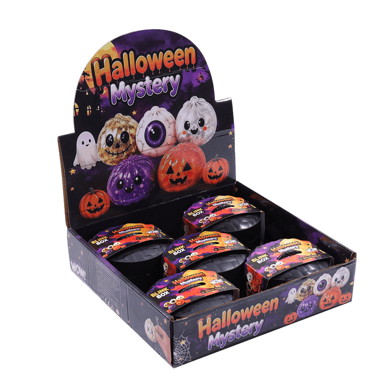 Halloween Squishy Toy Set, Slow Rising Squeezy Stress Reliever, Eyeball Pumpkin Skull Sensory Fidget