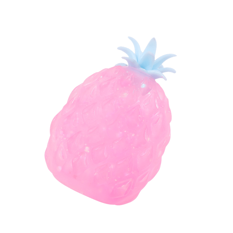 Pineapple Squishy Toy, Slow Rising Squeezy Stress Reliever, Leafy Crown Sensory Fidget