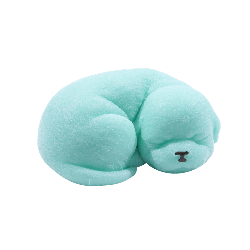 Sleeping Dog Squishy Toy, Slow Rising Squeezy Stress Reliever, Curled Up Sensory Fidget