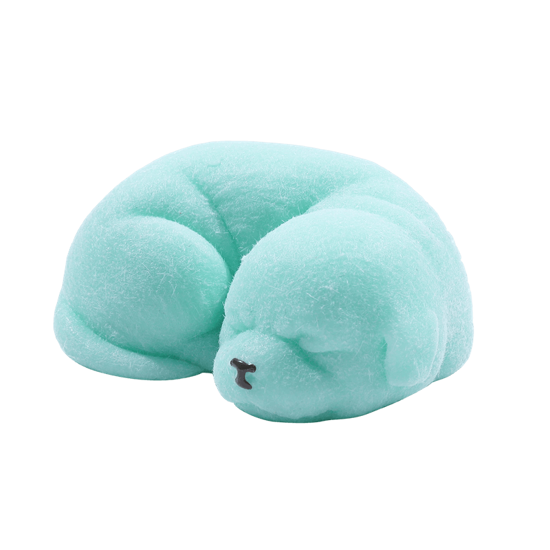 Sleeping Dog Squishy Toy, Slow Rising Squeezy Stress Reliever, Curled Up Sensory Fidget