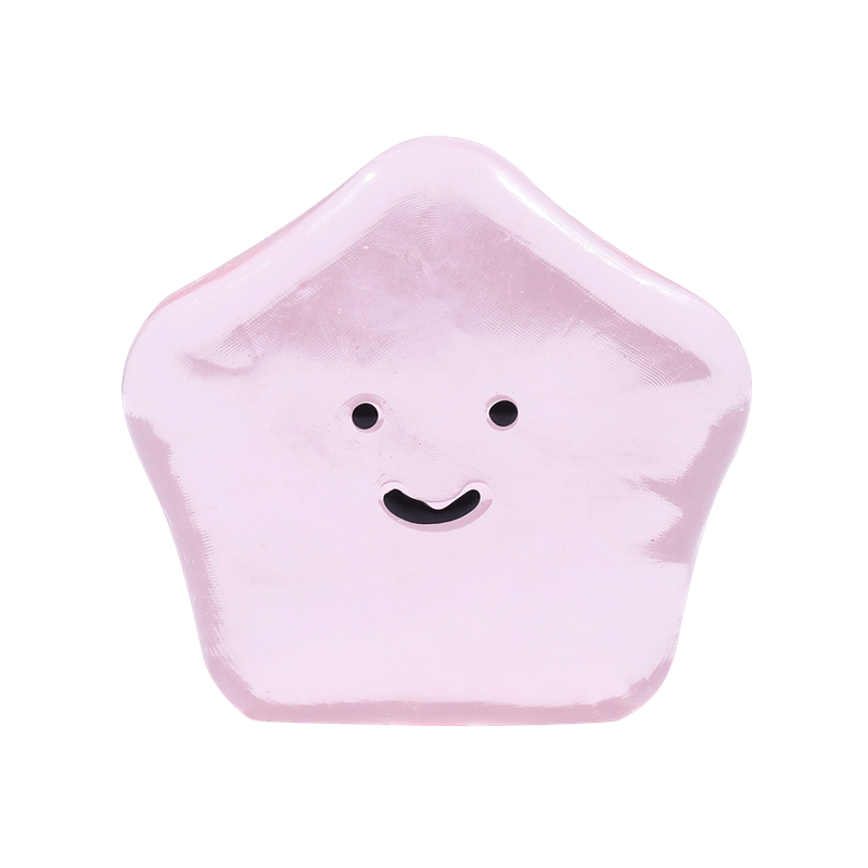 Star Face Squishy Toy, Slow Rising Squeezy Stress Reliever, Glossy Sensory Fidget