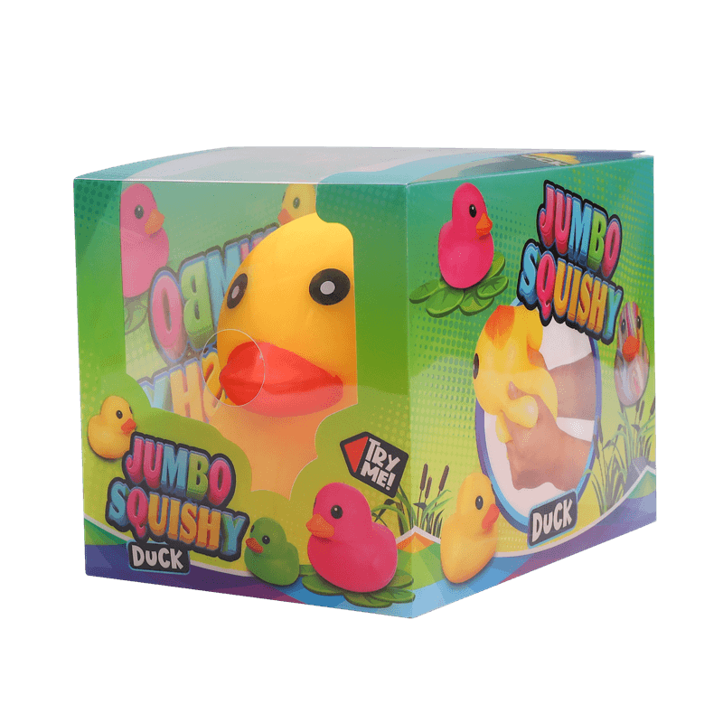Rubber Duck Squishy Toy, Slow Rising Squeezy Stress Reliever, Classic Yellow Sensory Fidget