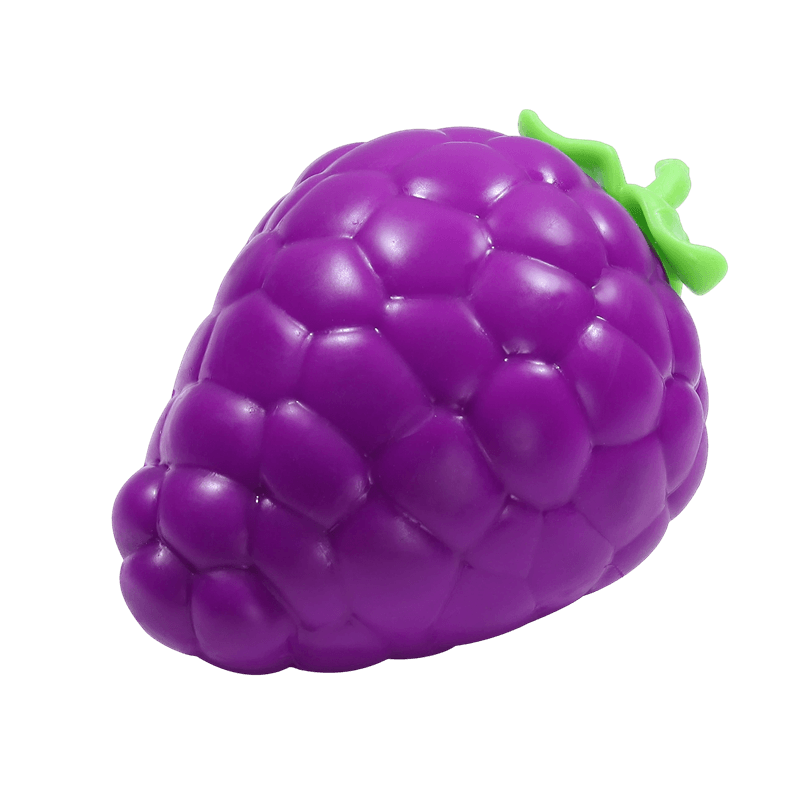Grape Squishy Toy, Slow Rising Squeezy Stress Reliever, Textured Fruit Sensory Fidget