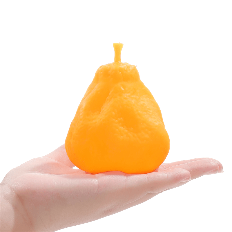 Pear Squishy Toy, Slow Rising Squeezy Stress Reliever, Stem Detail Sensory Fidget