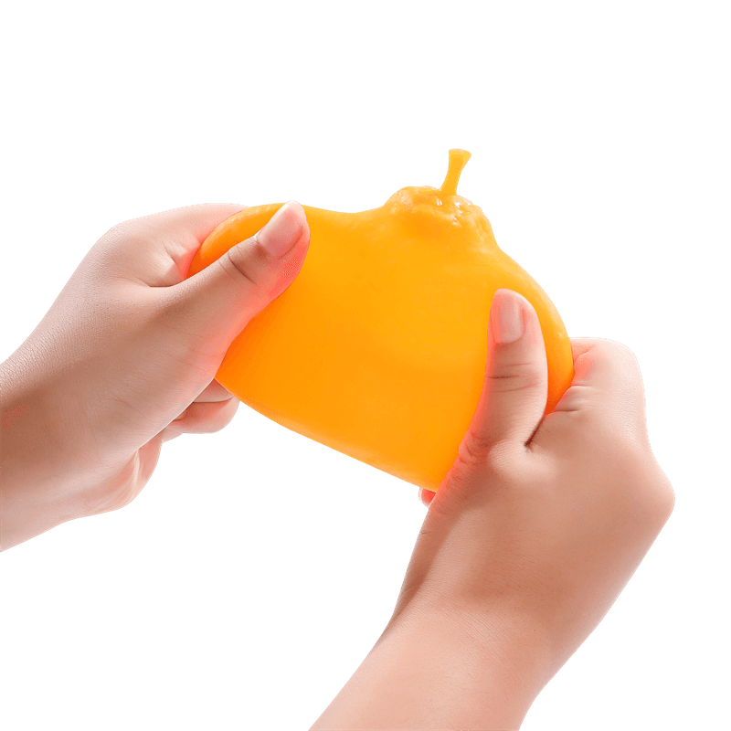 Pear Squishy Toy, Slow Rising Squeezy Stress Reliever, Stem Detail Sensory Fidget