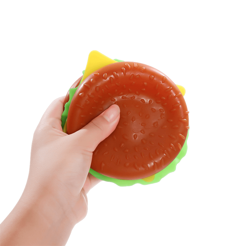 Burger Squeeze Toy, Squishy Fast Food Replica, Jumbo Handheld Stress Reliever