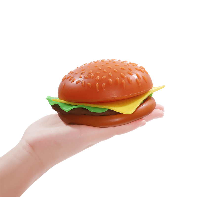 Burger Squeeze Toy, Squishy Fast Food Replica, Jumbo Handheld Stress Reliever