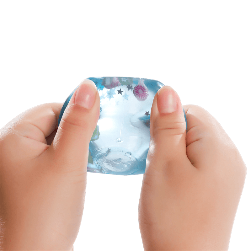 Ice Cube Squishy Toy, Slow Rising Squeezy Stress Reliever, Translucent Sensory Fidget